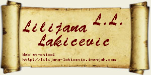 Lilijana Lakićević vizit kartica